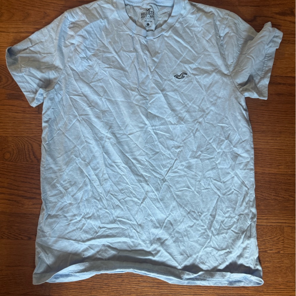Hollister Sky Blue Cotton Tee